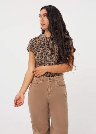 Top twist detail leopard - F26.30516 - Print