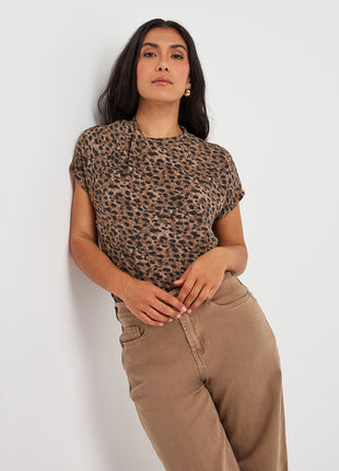 Top twist detail leopard - F26.30516 - Print
