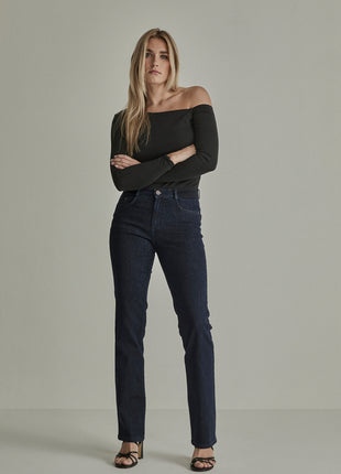 Para Mi Angie Elastic slim fit jeans met hoge taille in Pure Indigo