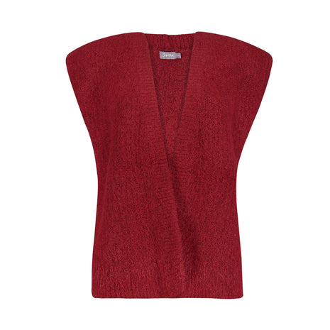 Gilet knitted - 64534-29 - Oxblood Red