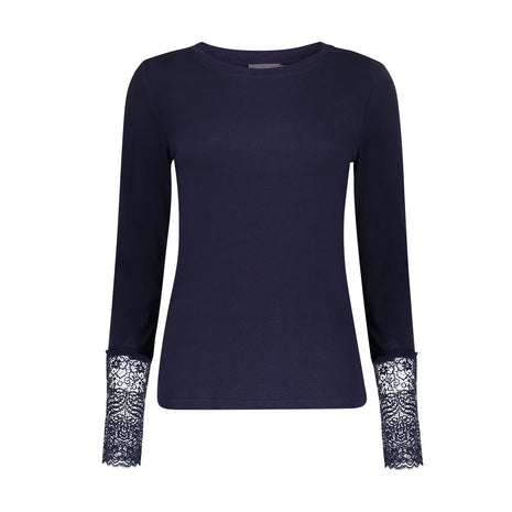 T-shirt lace sleeve - 62600-26 - Navy