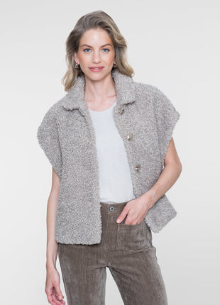 Geisha Gilet teddy sand - Lou Lou