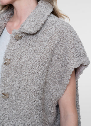 Geisha Gilet teddy sand - Lou Lou