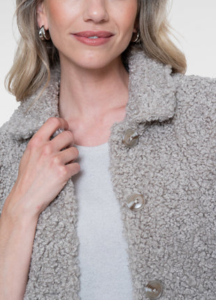 Geisha Gilet teddy sand - Lou Lou