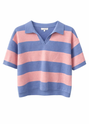 Pull - brede streep (roze/blauw) by Kilky