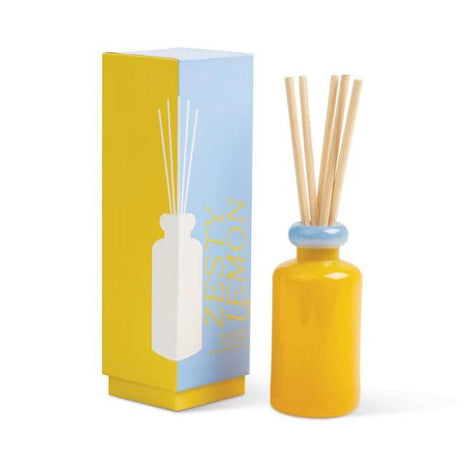 Geurstokjes in pot van glas - Yellow and Blue - Zesty Lemon by Paddywax