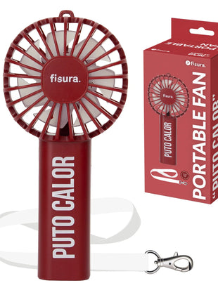 Fisura draagbare handventilator 'puto calor' in het rood