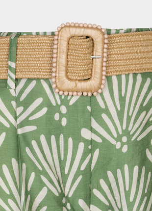 Shorts – Tropischer Print – Grün – HS26.14212