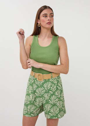 Shorts – Tropischer Print – Grün – HS26.14212
