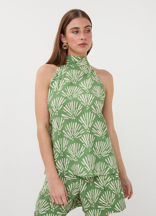 Top - Tropical Print - Grün - HS26.14213