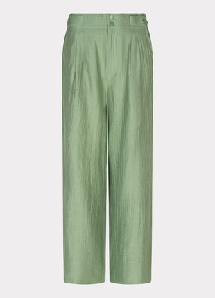 Pantalon - Tissu froissé large - Vert jungle - HS26.14216