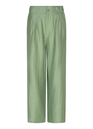 Pantalon - Tissu froissé large - Vert jungle - HS26.14216