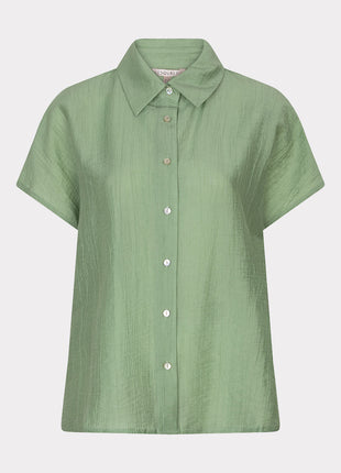 Bluse - Batwing Crinkle - Jungle Green - HS26.14218