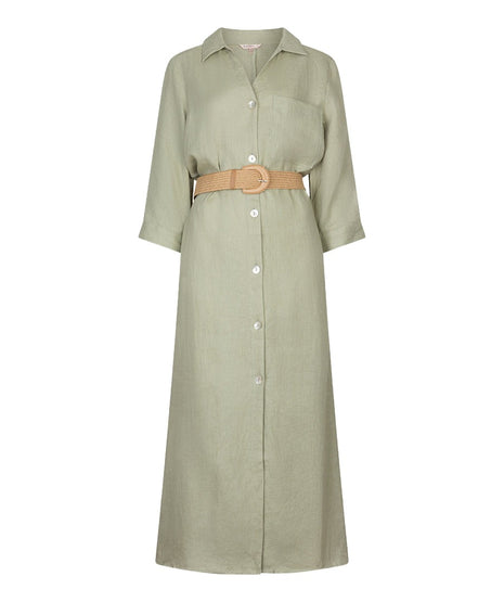 Robe longue ceinture lin - HS26.28228