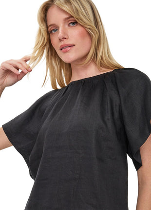 Bluse Rückendetail Leinen – HS26.28230