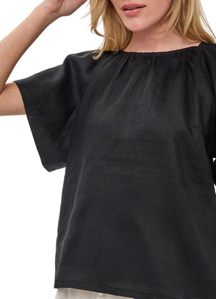 Bluse Rückendetail Leinen – HS26.28230