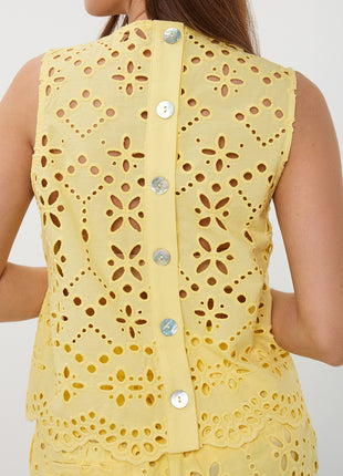 Haut sans manches/sans bretelles broderie anglaise - HS26.28238