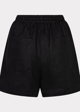 Short - Elastisches Leinen - Schwarz - HS26.28257