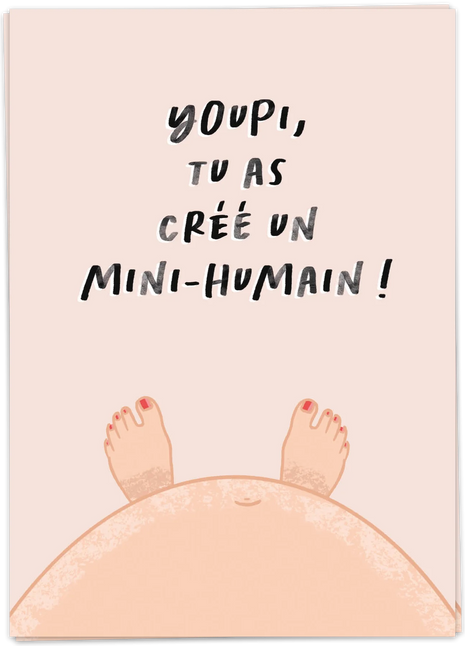 Carte de vœux - Tu as fait un mini humain (FR)