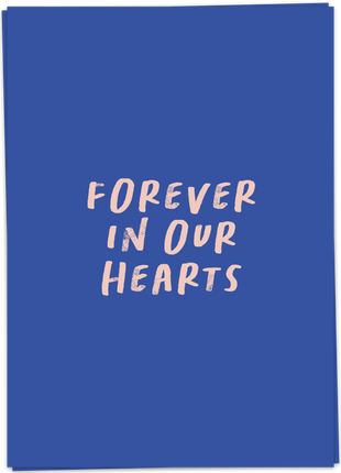 Troostkaart Forever in our hearts - Kaart Blanche