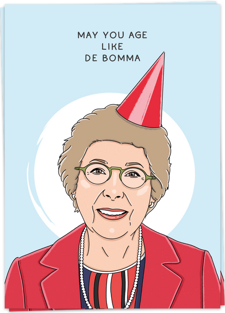 Kaart Blanche wenskaart May you age like de bomma