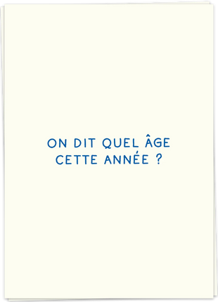 Carte de vœux - How old (FR)
