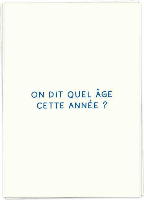 Glückwunschkarte - How old (FR)