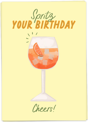 Kaart Blanche wenskaart Spritz your birthday