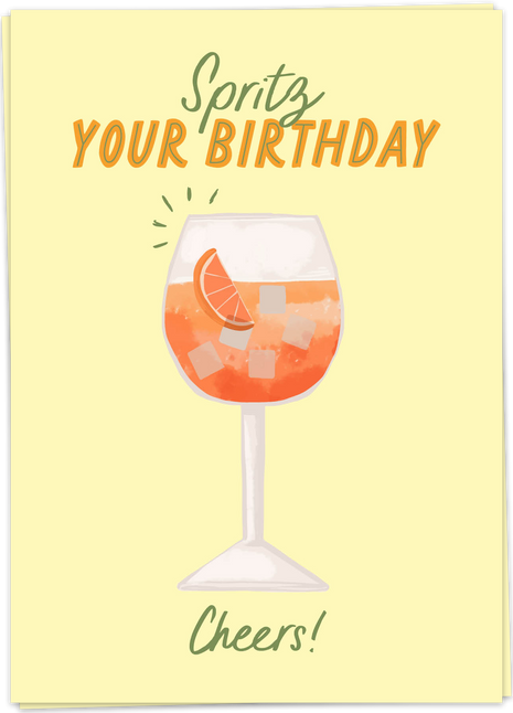 Kaart Blanche wenskaart Spritz your birthday