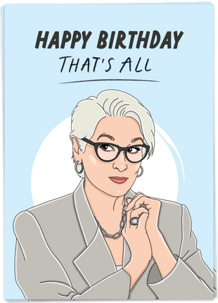 Kaart Blanche wenskaart Happy birthday that's all