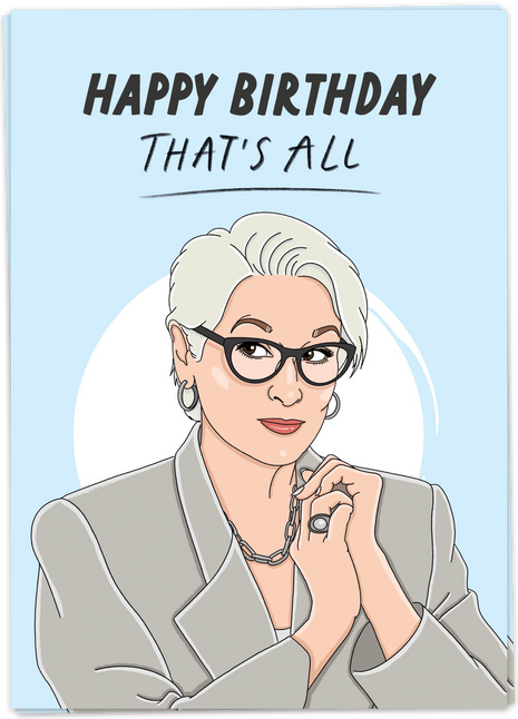 Kaart Blanche wenskaart Happy birthday that's all