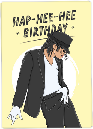 Kaart Blanche wenskaart Hap-hee-hee birthday