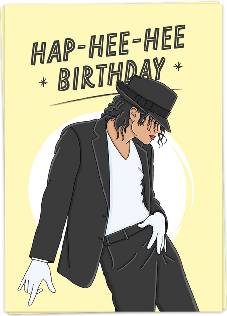 Kaart Blanche wenskaart Hap-hee-hee birthday
