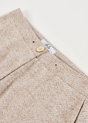 Vila Joy broek Larissa L-37-K Sand detail