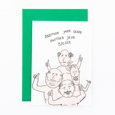 Studio Flash letterpress wenskaart Another year balder