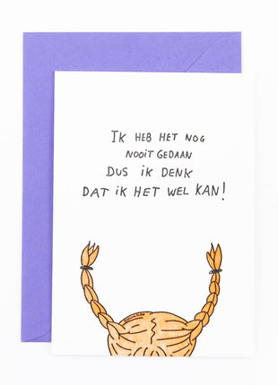 Studio Flash letterpress wenskaart Ik heb het nog nooit gedaan