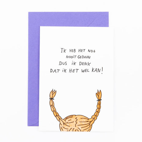 Studio Flash letterpress wenskaart Ik heb het nog nooit gedaan