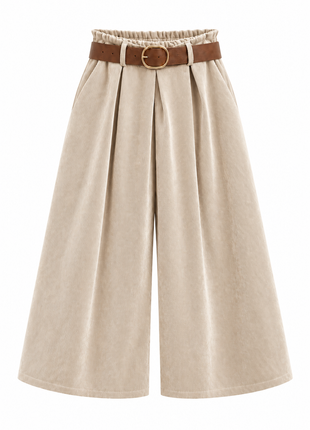 Broek - Culotte - Rib - Beige