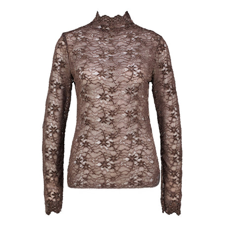 Kanten top - Magnolia - B610 - Choco