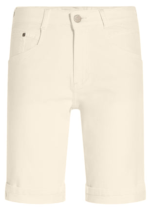 Short en jean Lyndsey - Taille haute - Blanc