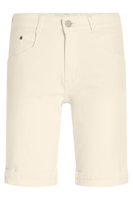 Short en jean Lyndsey - Taille haute - Blanc