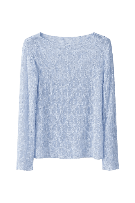 Shirt met kant - Giselle A610 (l.blue) by Amelie & Amelie
