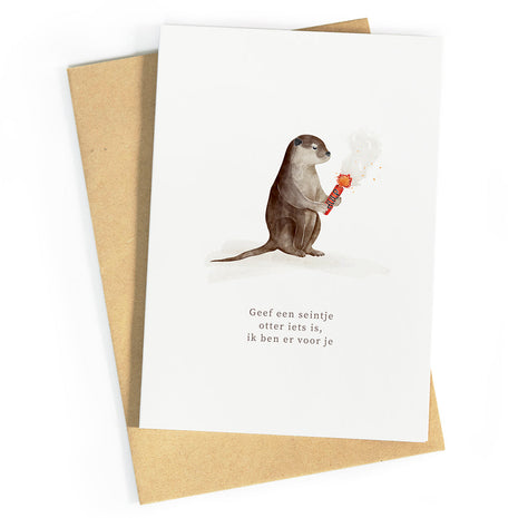 Wenskaart Otter iets is - Studio Zwoane