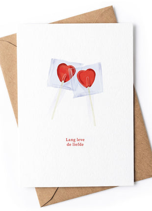 Wenskaart Leve de liefde - Studio Zwoane