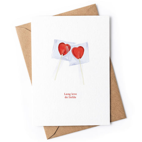 Wenskaart Leve de liefde - Studio Zwoane