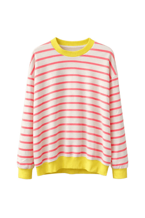 Sweater - strepen (fluo roze/geel) by Terra Di Siena