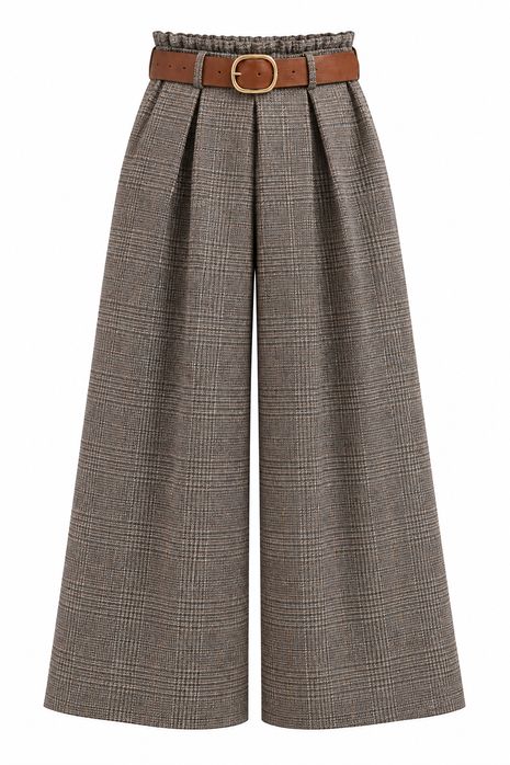Broek - Culotte - Mini ruit - Choco