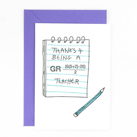 Studio Flash letterpress wenskaart Gr8 teachers