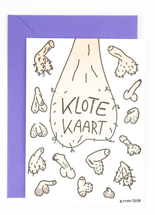 Studio Flash letterpress wenskaart Klotekaart