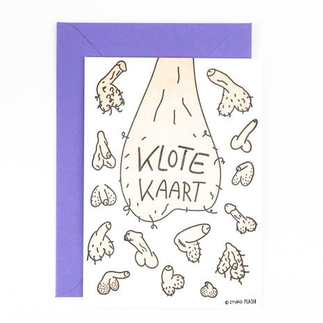 Studio Flash letterpress wenskaart Klotekaart